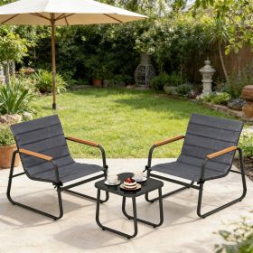 3 Pieces Patio Bistro Set Outdoor Fabric Conversation Set Up To 330 Lbs for Porch, Patio, Balcony and Other Small Spaces