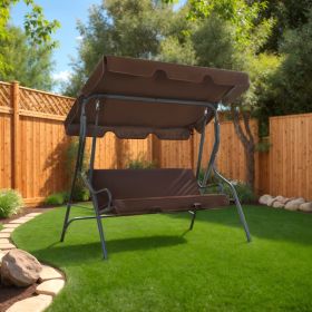 Garden Swing Bench Coffee 66.9"x43.3"x60.2