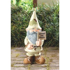 Patriotic Support Our Troops Gnome - Show Your Support For The Military