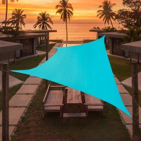 Artpuch Custom Size Mixed Turquoise Sun Shade Sail Triangle Canopy 185 GSM Durable Fabric UV Block Awning for Outdoor Patio Garden Backyard (Cust (Color: Mixed Turquoise, size: 17'x18')